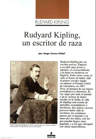 Biblioteca Virtual de Prensa Histórica > Rudyard Kipling, un escritor de  raza