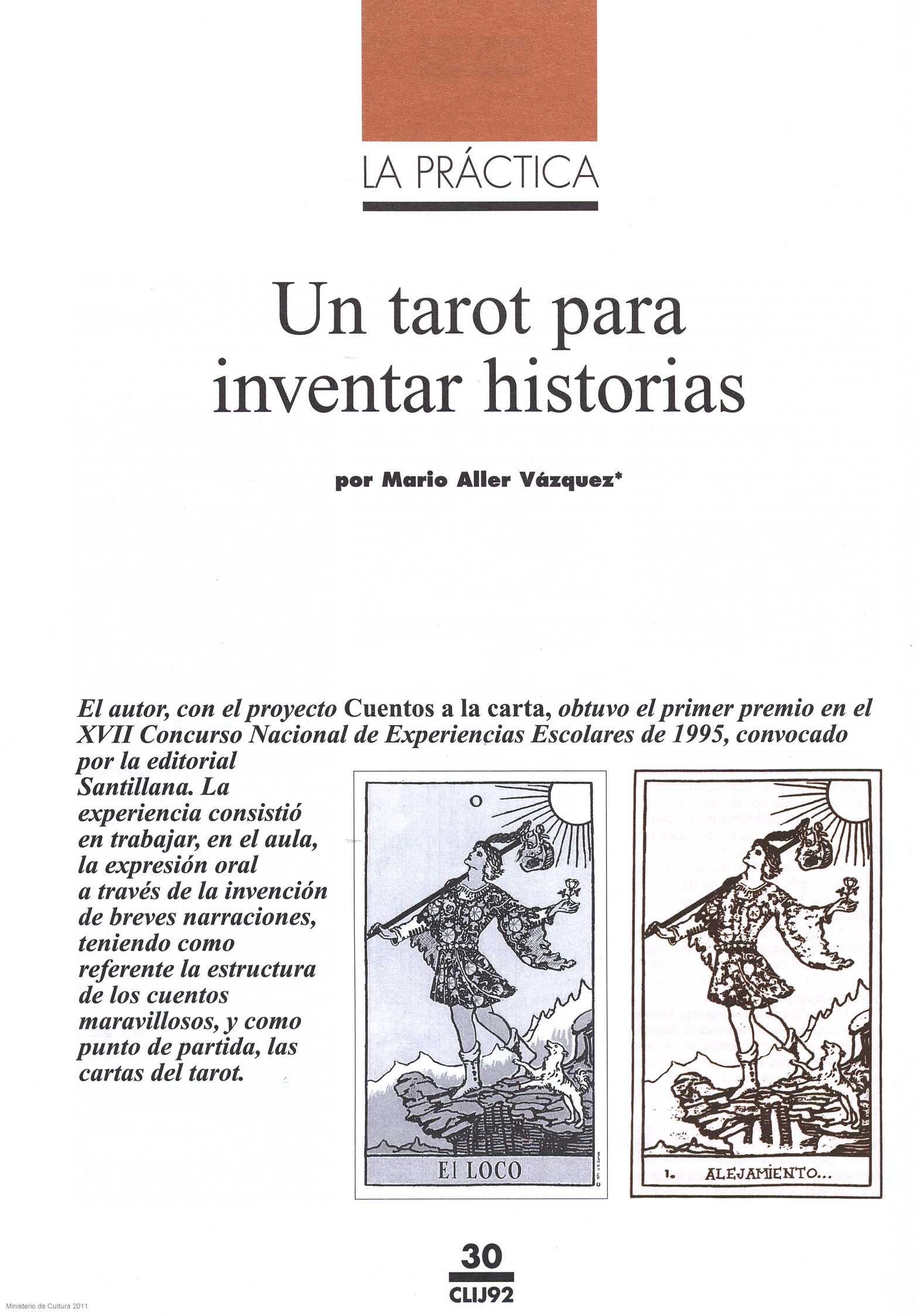 Biblioteca Virtual de Prensa Histórica > Revistas Culturales > Un tarot  para inventar historias