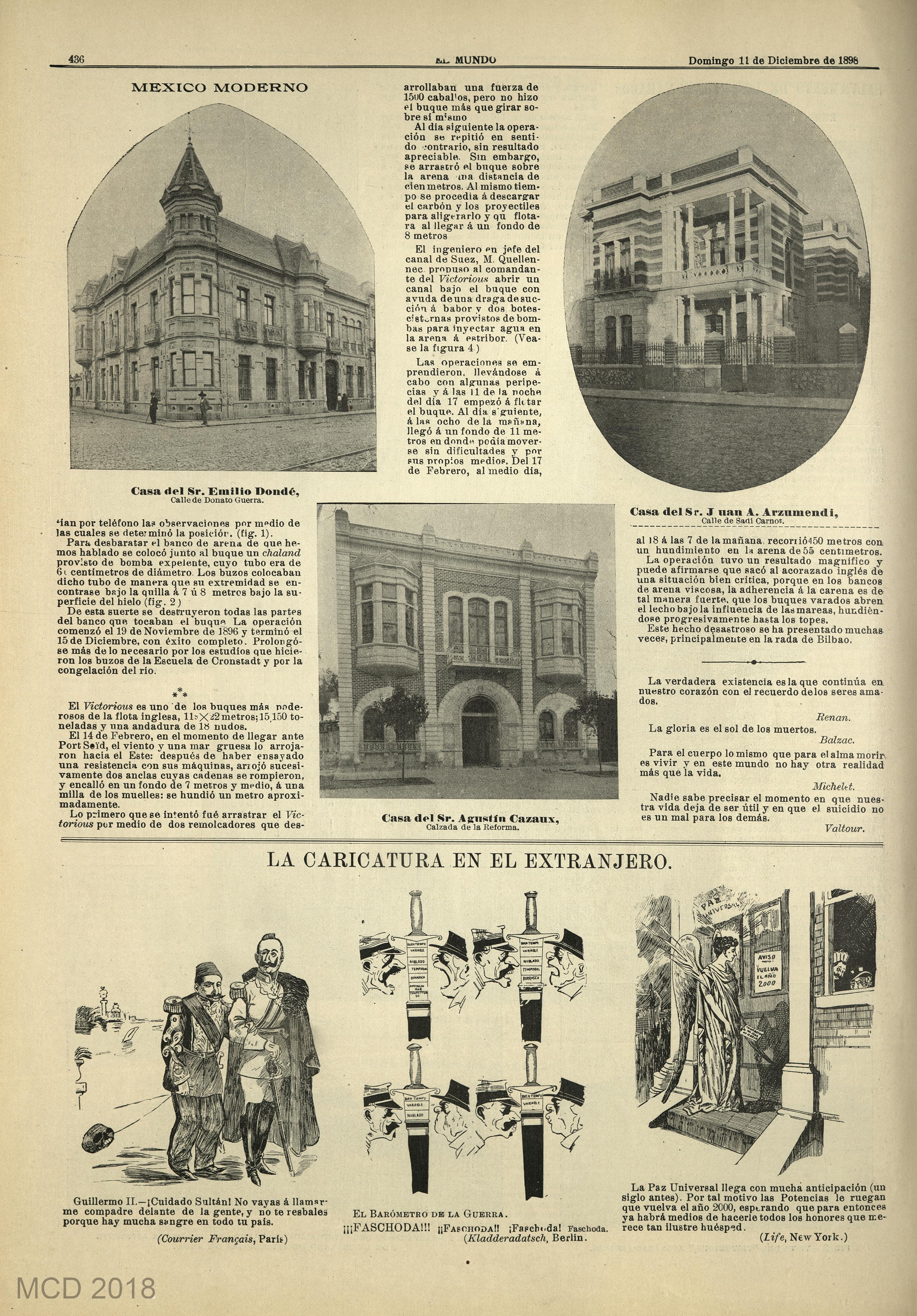 Biblioteca Virtual de Prensa Histórica > Colección iberoamericana > El  mundo : Tomo II Número 24 - 11 diciembre 1898